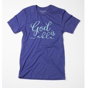 Blue God is Able soft Tshirt